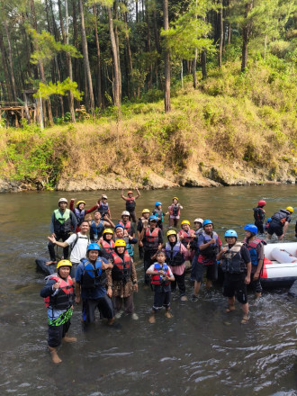 Kegiatan rafting Pemdes,Calon BPD Terpilih dan KPM